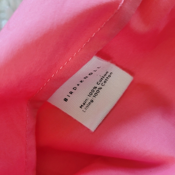 $365 Bird & Knoll Parker Mini Dress Women's Small Bubblegum Pink Off Shoulder - Picture 6 of 8